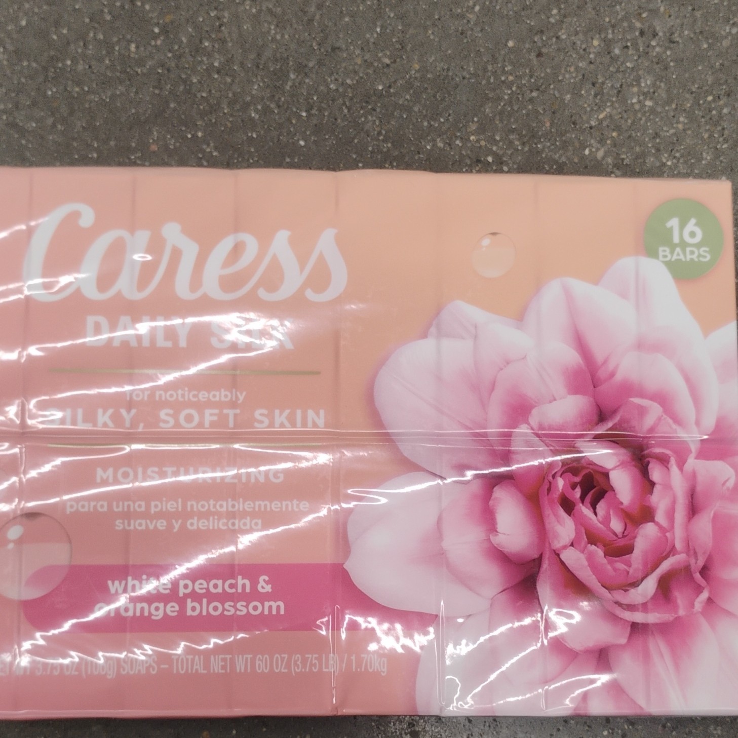 Caress Daily Silk Moisturizing Bar Soap White Peach & Orange Blossom 16 Bars 60…