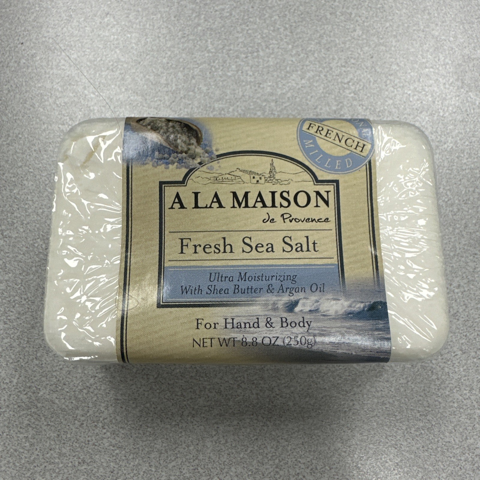 A La Maison Moisturizing French Milled Bar Soap Fresh Sea Salt Large 8.8 oz