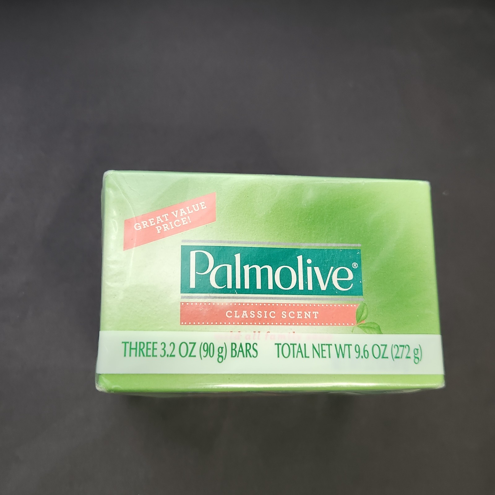 Palmolive Classic Scent Bar Soap 3 Pack Mild Family Bath Body Bars 9.6oz Total