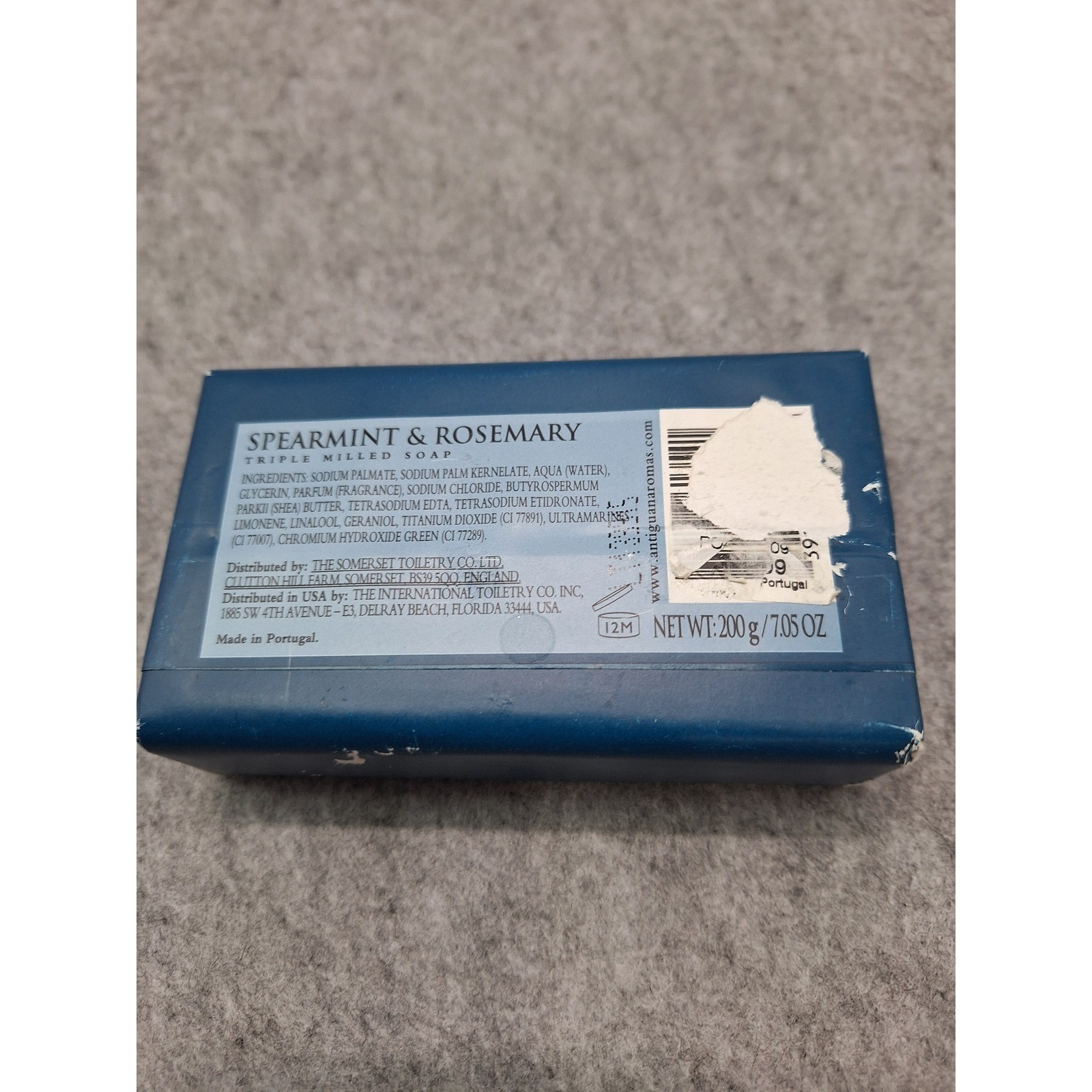 Aromas Artesanales De Antigua Spearmint Rosemary Triple Milled Soap 7.05 Oz