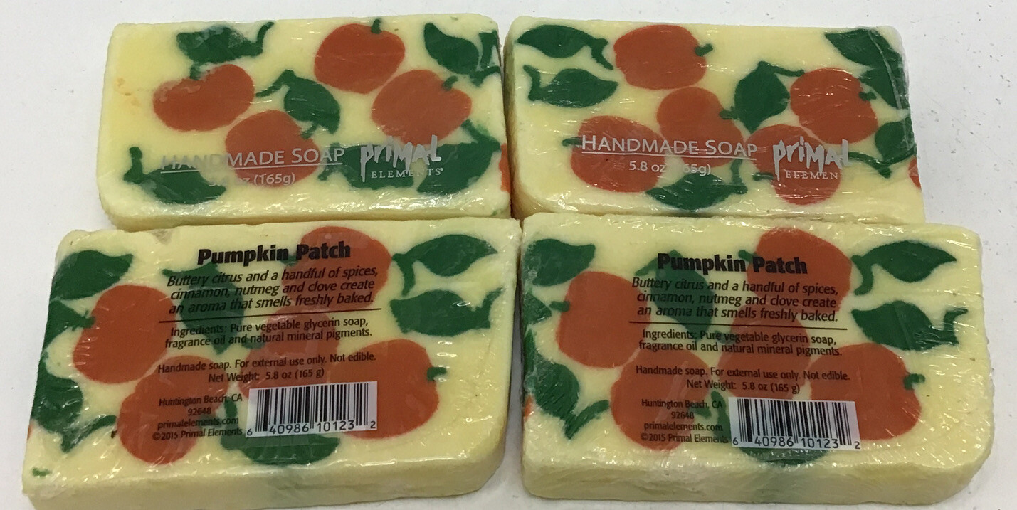 Primal Elements 4 Handmade Soap Pumpkin Patch, 5.8 Oz / 165g