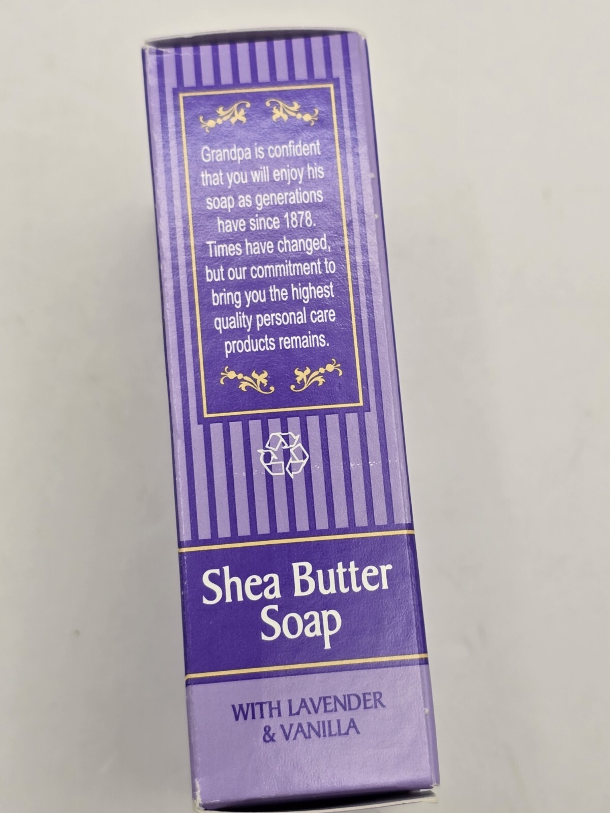 Vintage GRANDPA’S SHEA BUTTER SOAP BAR with Lavender & Vanilla NEW SEALED 3.25oz