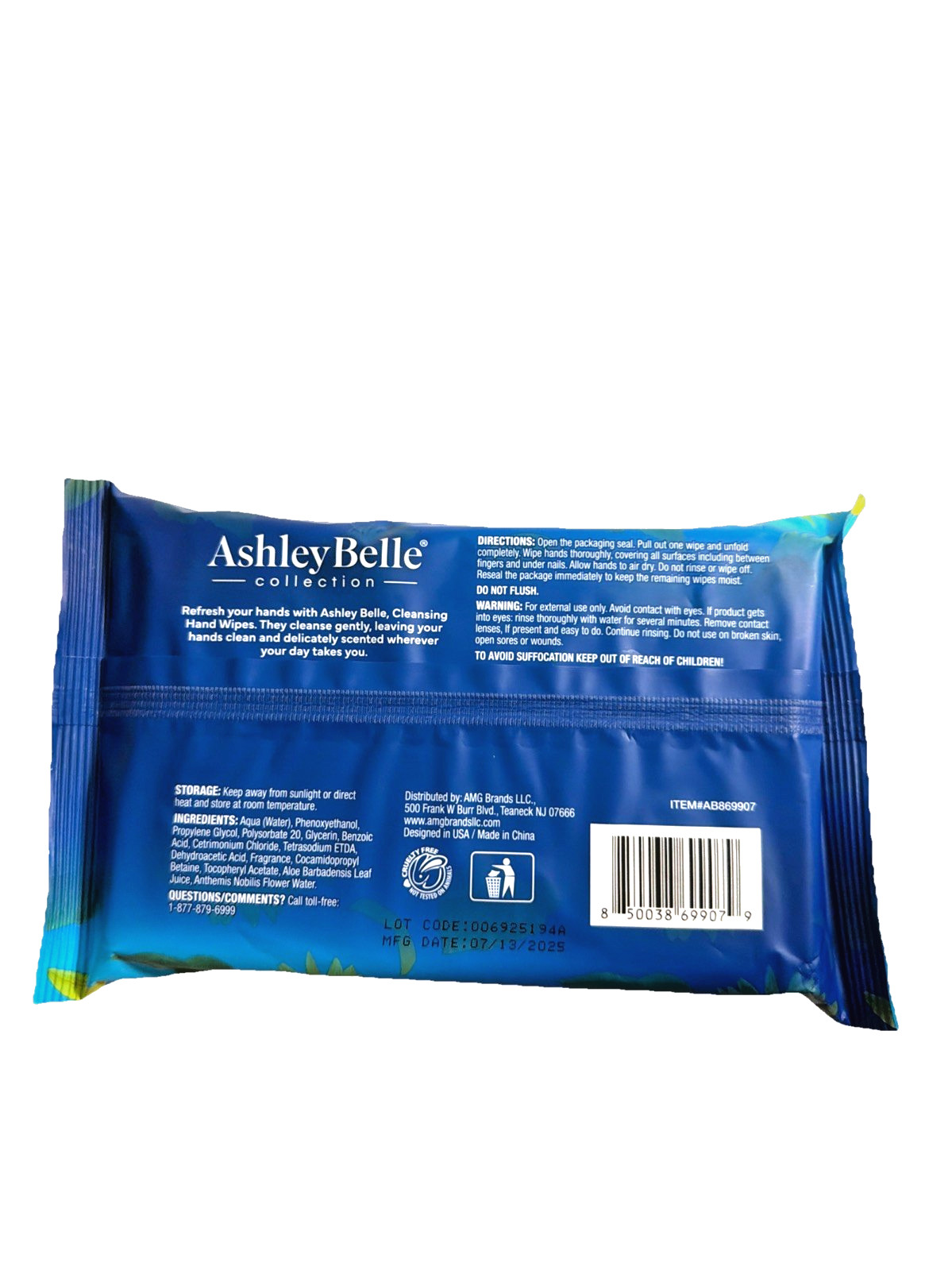 8 Ashley Belle Sunflower Haze Cleansing Hand Wipes 30ct SENSITIVE SKIN 240 Wipes