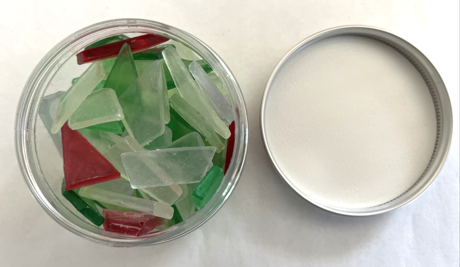 NEW JAR Sea Glass Soaps by Sea Crate Club 75 Single Use Colorful Realistic Soap