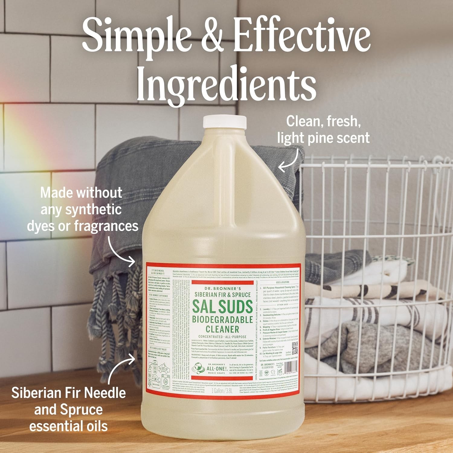 Dr Bronners Pure Castile Soap Variety Pack & Sal Suds Biodegradable Cleaner