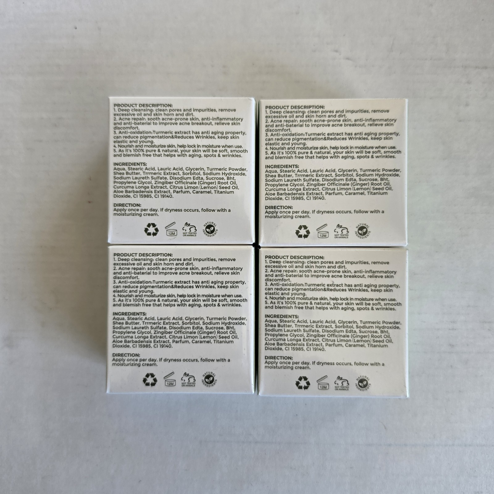 AMVital – Turmeric Soap Bar for Face & Body-Acne – 4 Pack