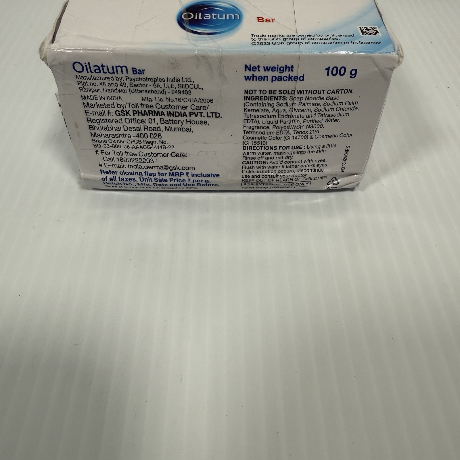3x Oilatum Moisturising Soap Bar Gentle Care for Dry and Sensitive Skin