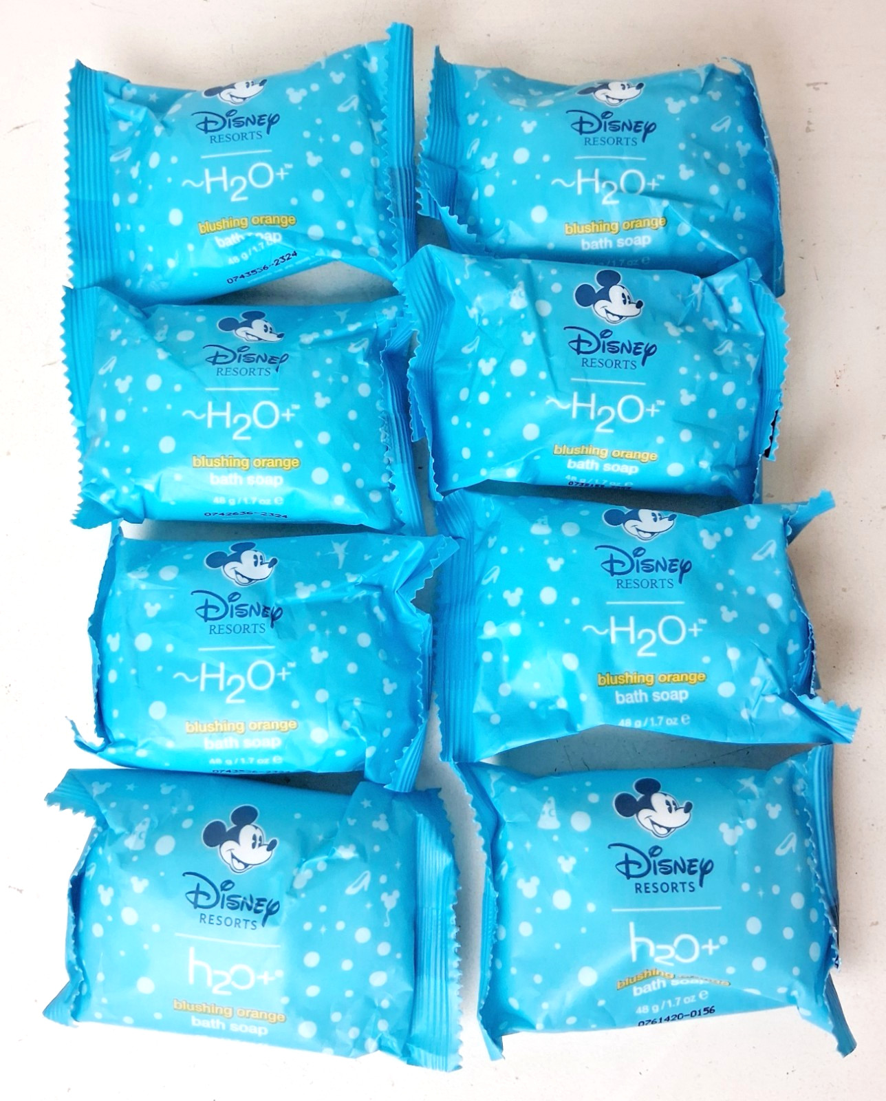 Disney Resorts Hotel Facial Bath Soap H20 Blushing Orange 1.7 oz Lot of 8 SEALED