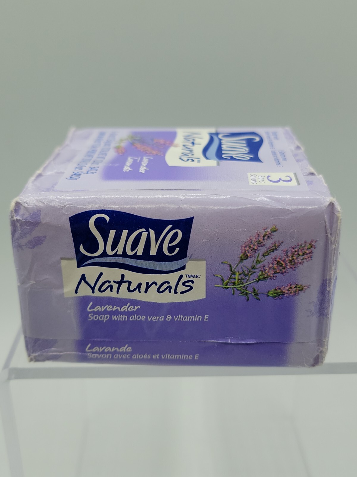 Suave Naturals Soap With Alo Vera & Vitamin E Lavender Fragrance 3 Bar Pack NOS