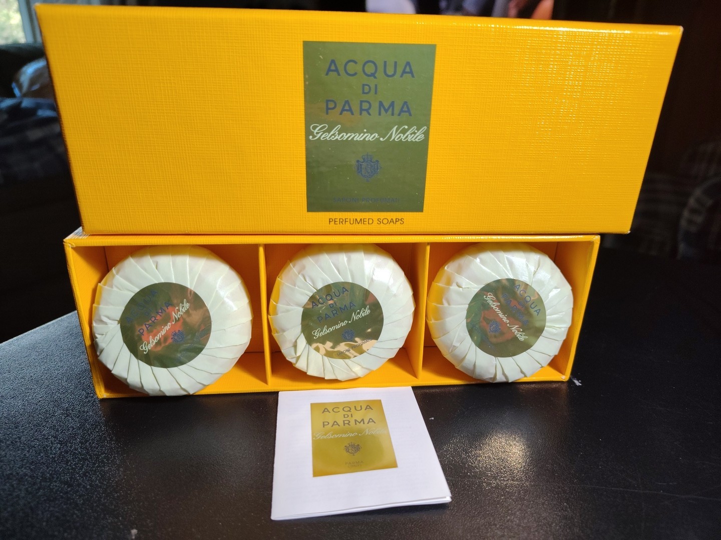 Acqua Di Parma Gelsomino Nobile perfumed soap 3 pack 2.8 oz-(New)-
