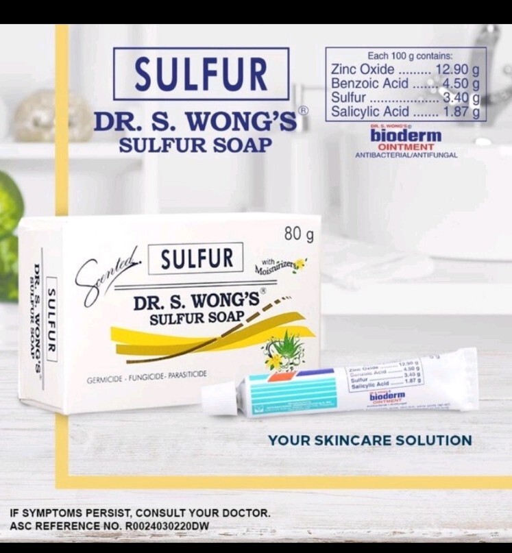 Dr. S. Wong’s SULFUR SOAP Scented (80g) & BIODERM OINTMENT Non-Irritant (15g)