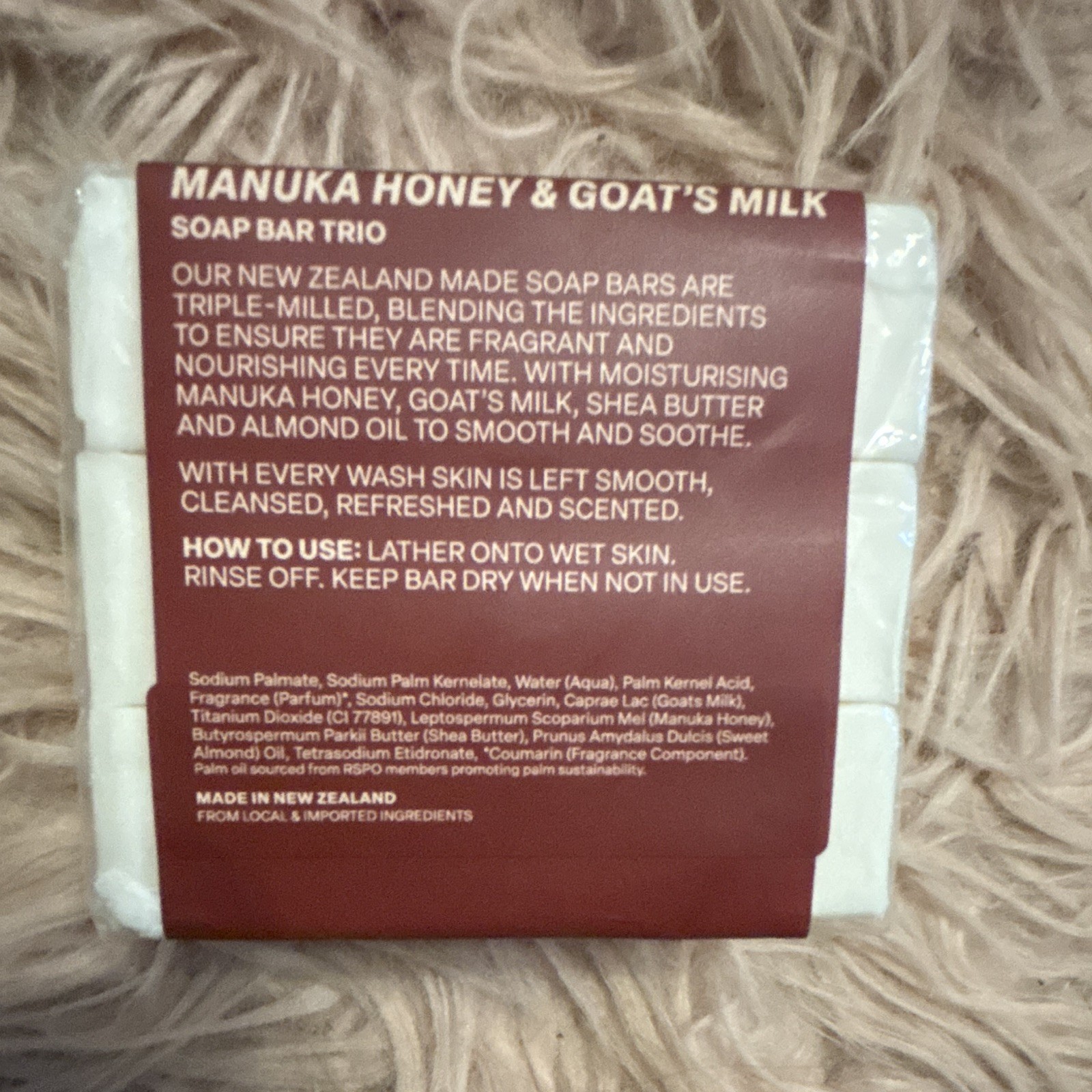 Nature’s Blend New Zealand Manuka Honey & Goat’s Milk Soap Bar Trio 3x5oz
