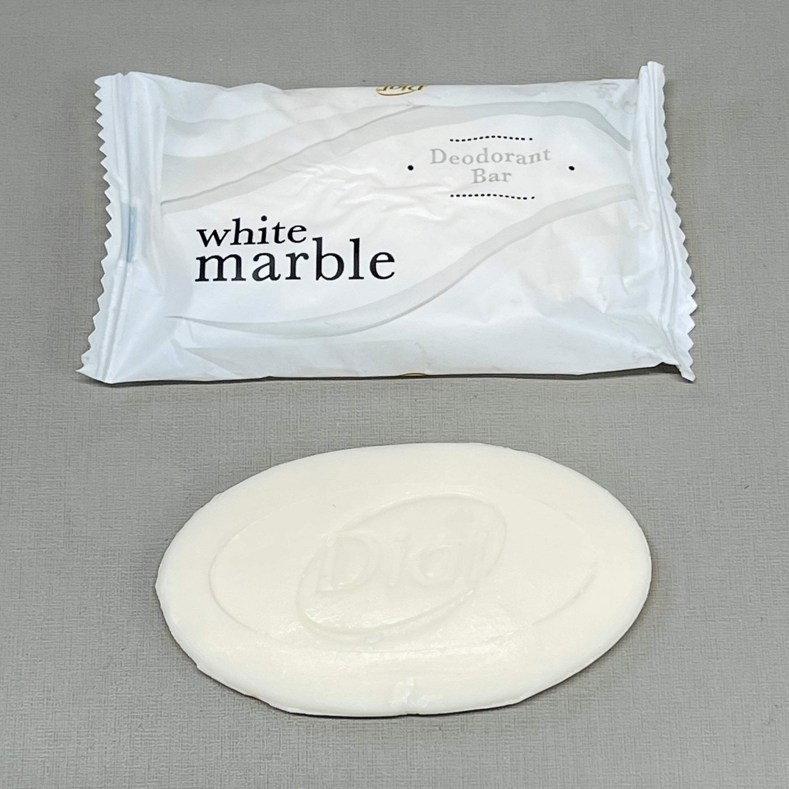 DIAL Box of 500 Deodorant White Marble Bar Soaps 1.5 oz (25.3 LBS) DW00194A