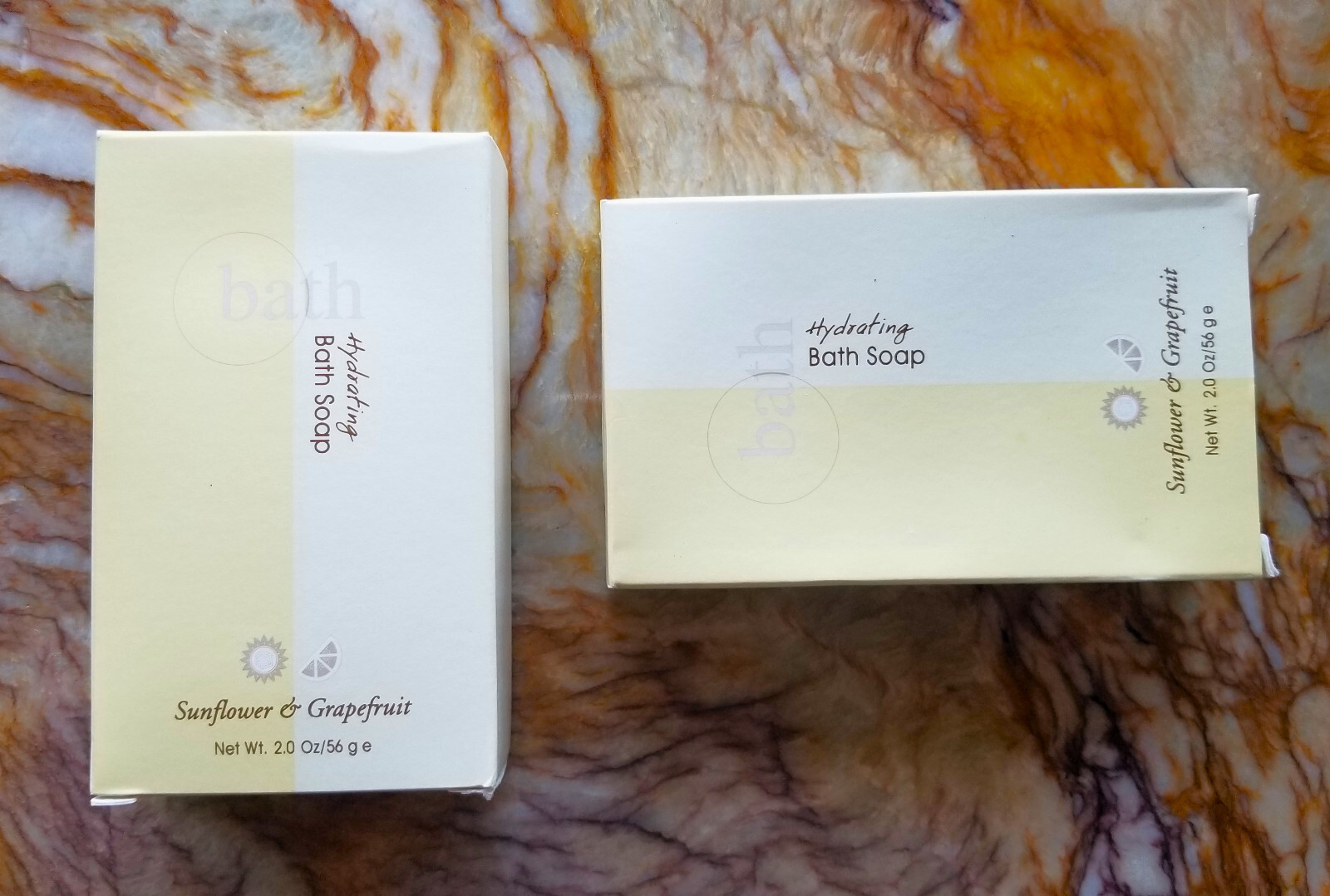 2 Sunflower & Grapefruit Hydrating Bath Soap Bars 2x 1.8 oz RENAISSANCE Hotels