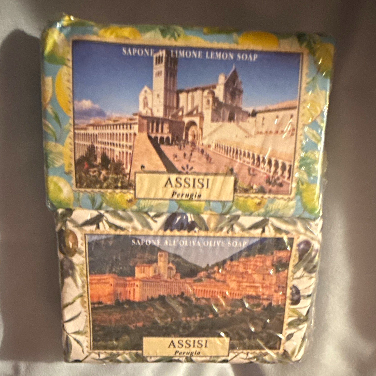 Assisi Perugia Handmade Lemon Soap Bar Lot of 2, 150g Each, Body & Hands