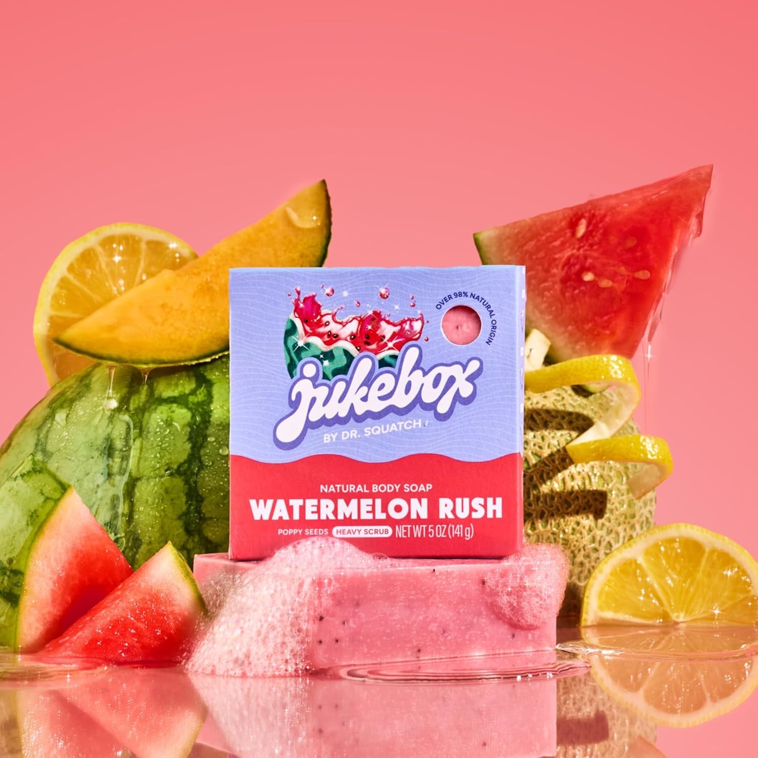 Natural Women’s Bar Soap 5oz – Watermelon Rush, Creamy Lather for All Skin Types