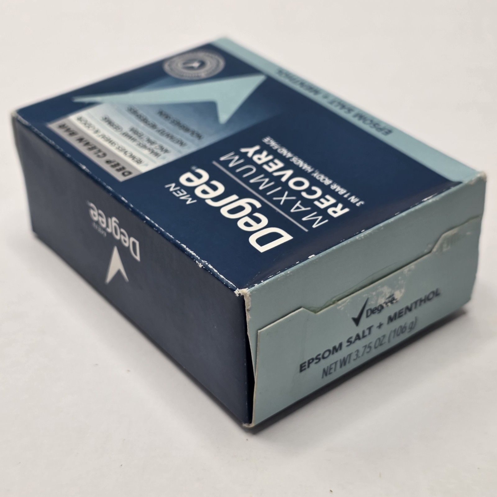 Degree Men Maximum Recovery Deep Clean Bar Soap Lot Of 3 Epsom & Menthol NIP