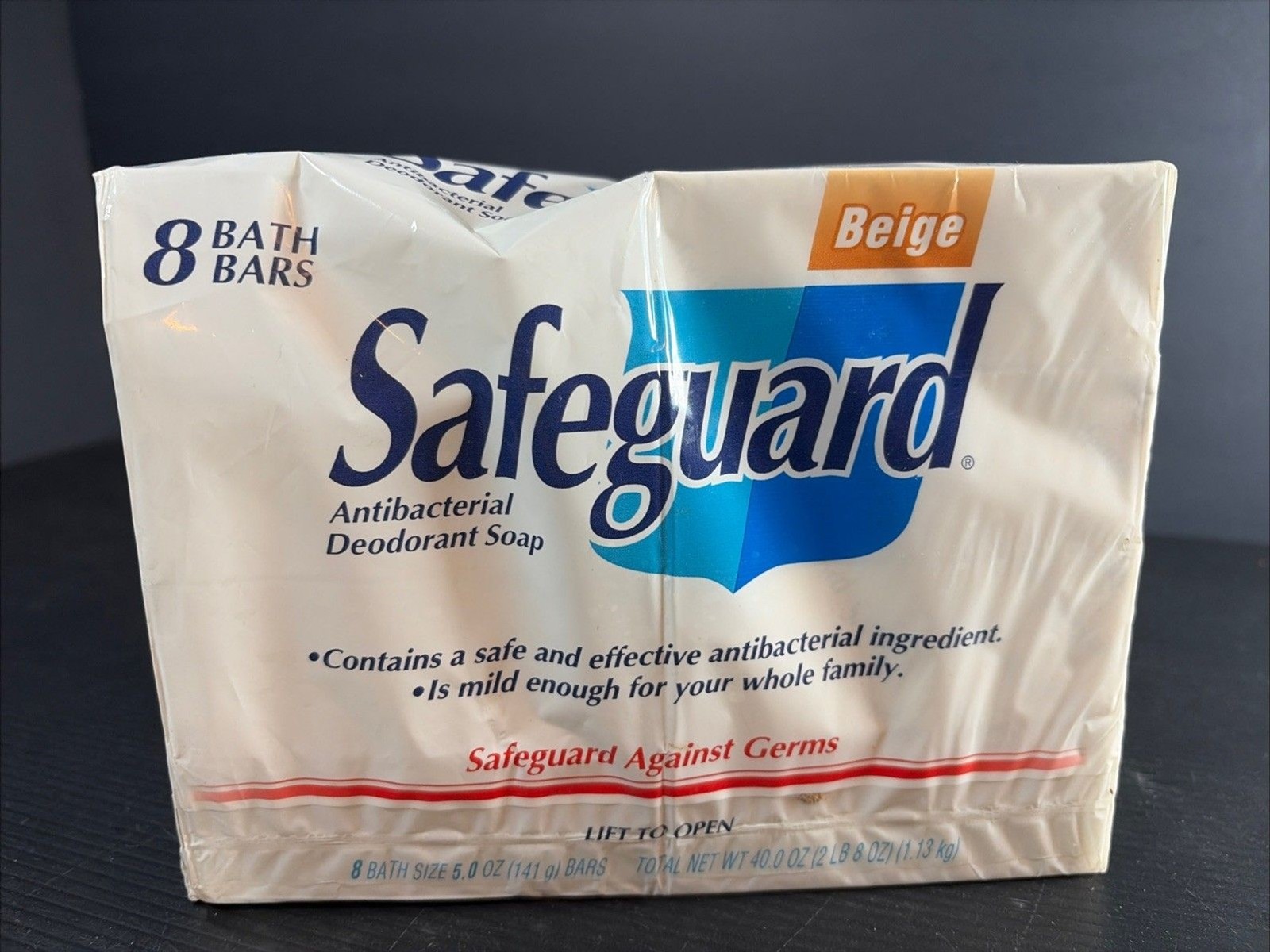 Vintage 1995 Safeguard Beige Antibacterial Deodorant Soap 7-Bar Bundle 5oz Each