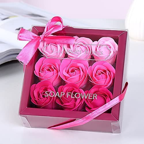 Floral Scented Bath Soap Petals – 36 Pcs Rose Essential Oil Gift Set for All Occ