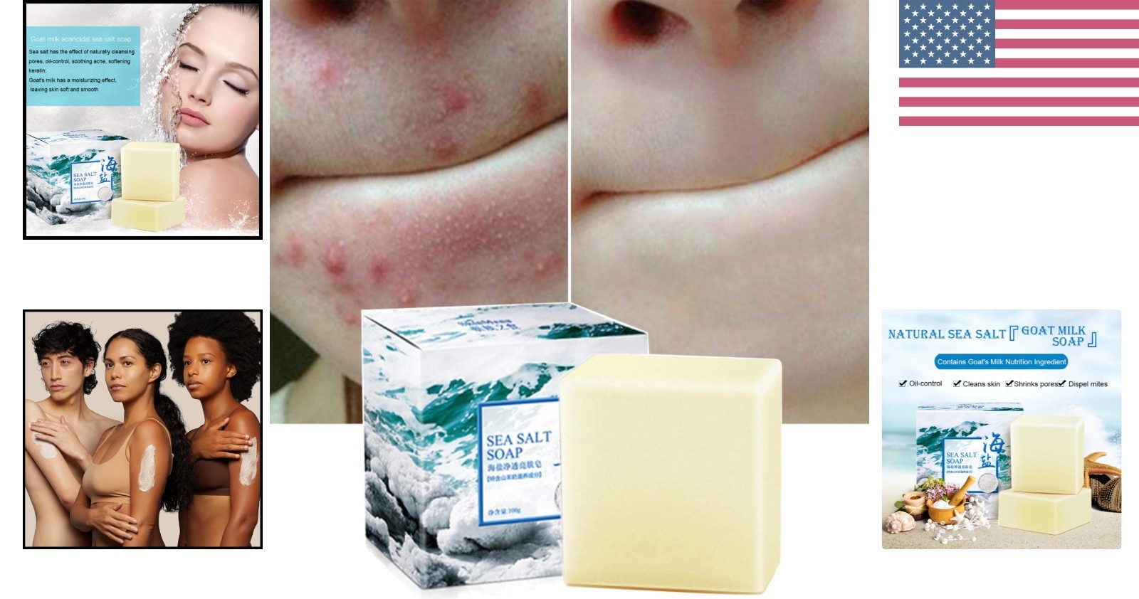 Gentle Exfoliating Sea Salt and Goat Milk Soap for Acne-Prone Skin – 3.52 Oz