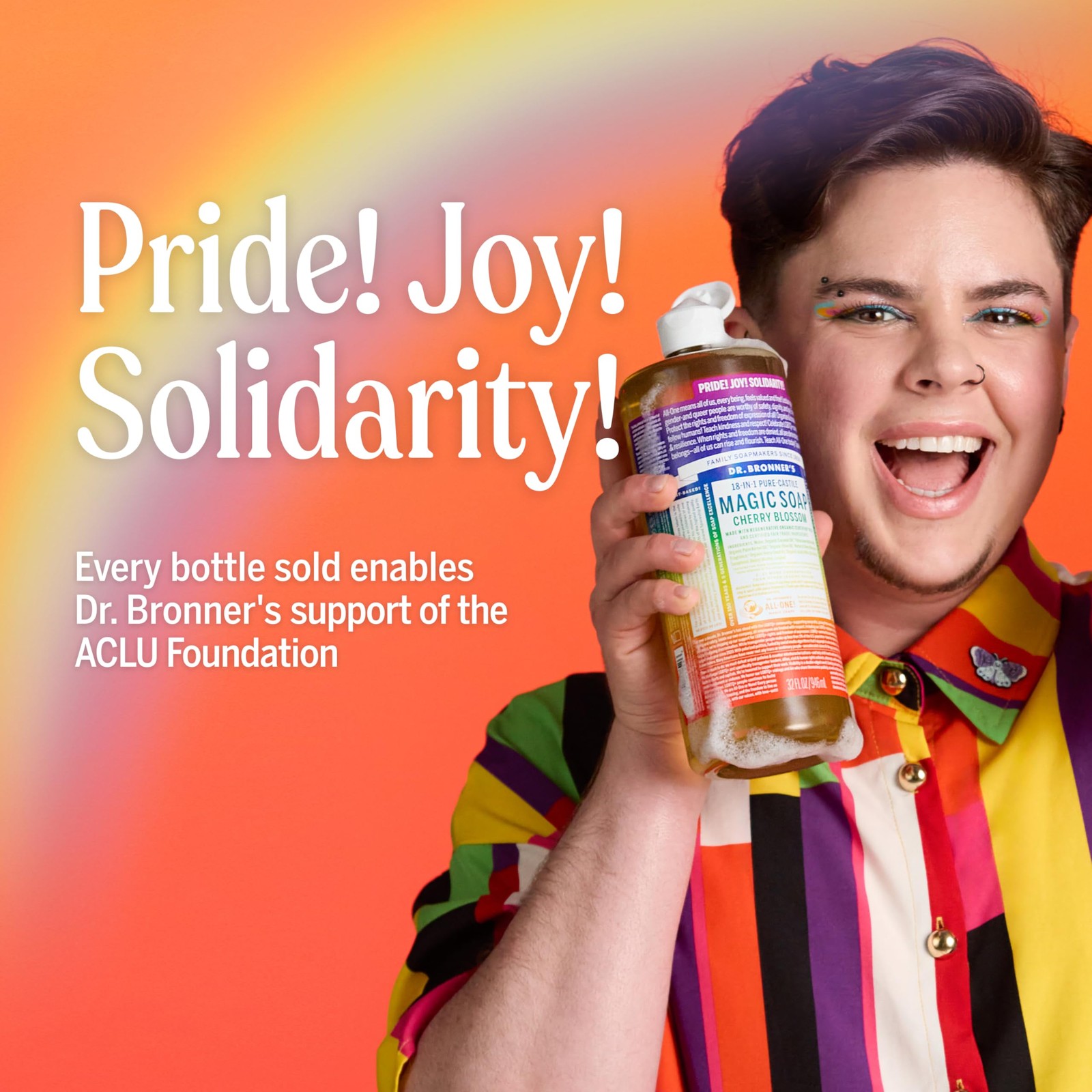 Dr Bronner’s Pure Castile Limited Edition Pride Soap Regenerative Organic