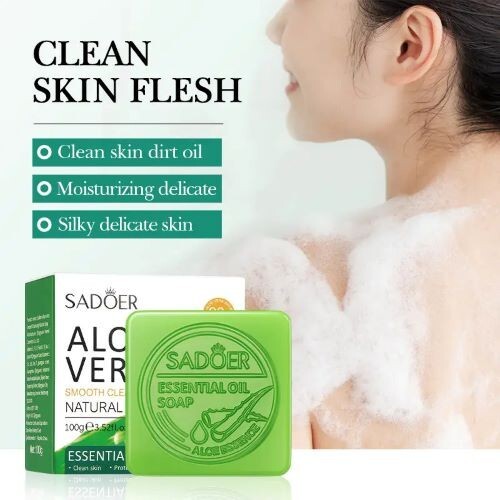 SADOER Aloe Vera Soap • Refreshing Botanical Cleanse • 100g Bar