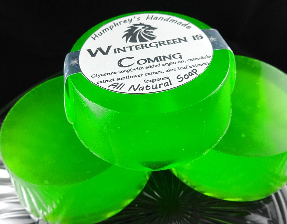 WINTERGREEN IS COMING Mint Soap Shave Shampoo Unisex Glycerin Essential Oil Mens
