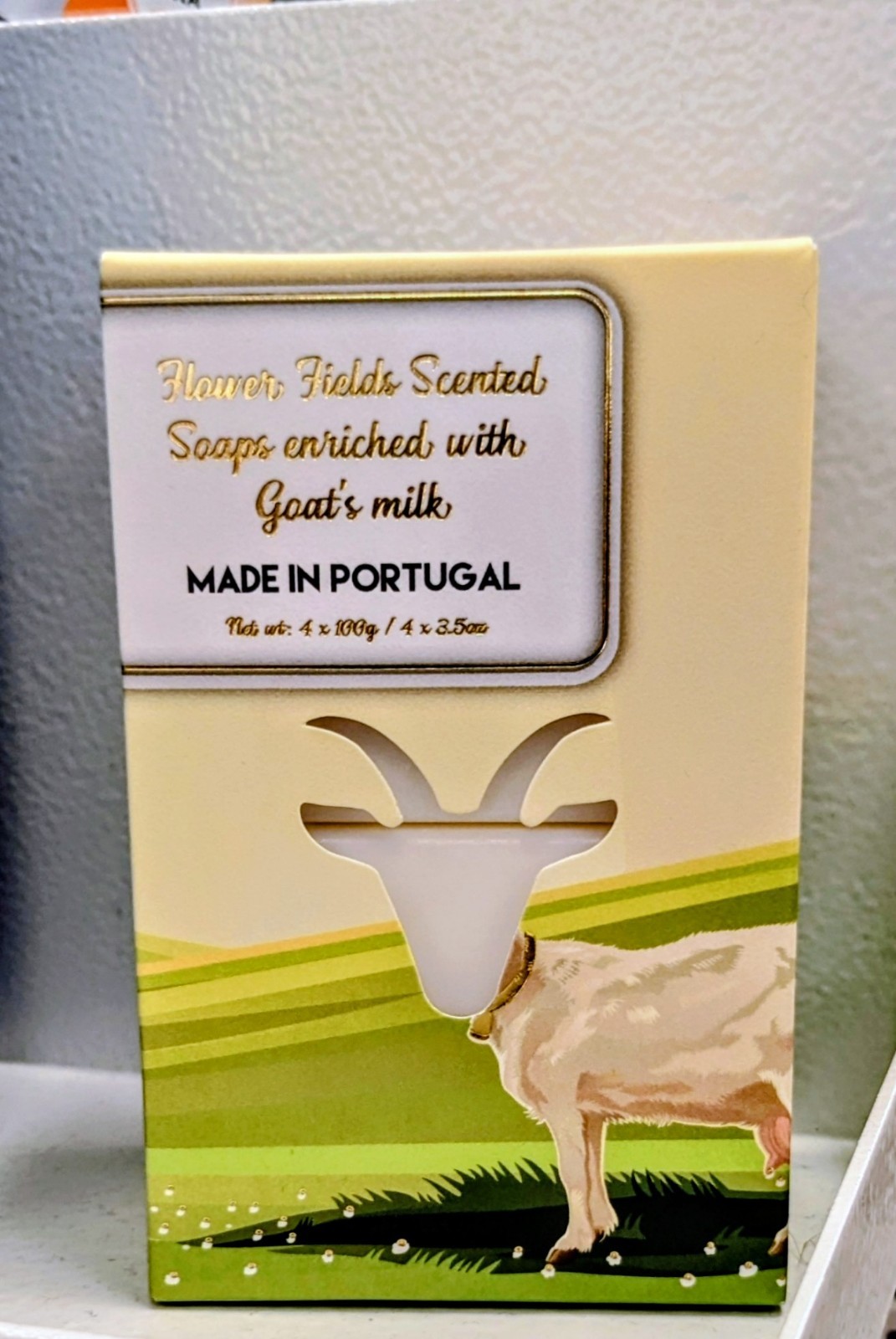 Goat Milk Bar soap Flower Fields Scented Pack Of 4 /100g Made In Portugal