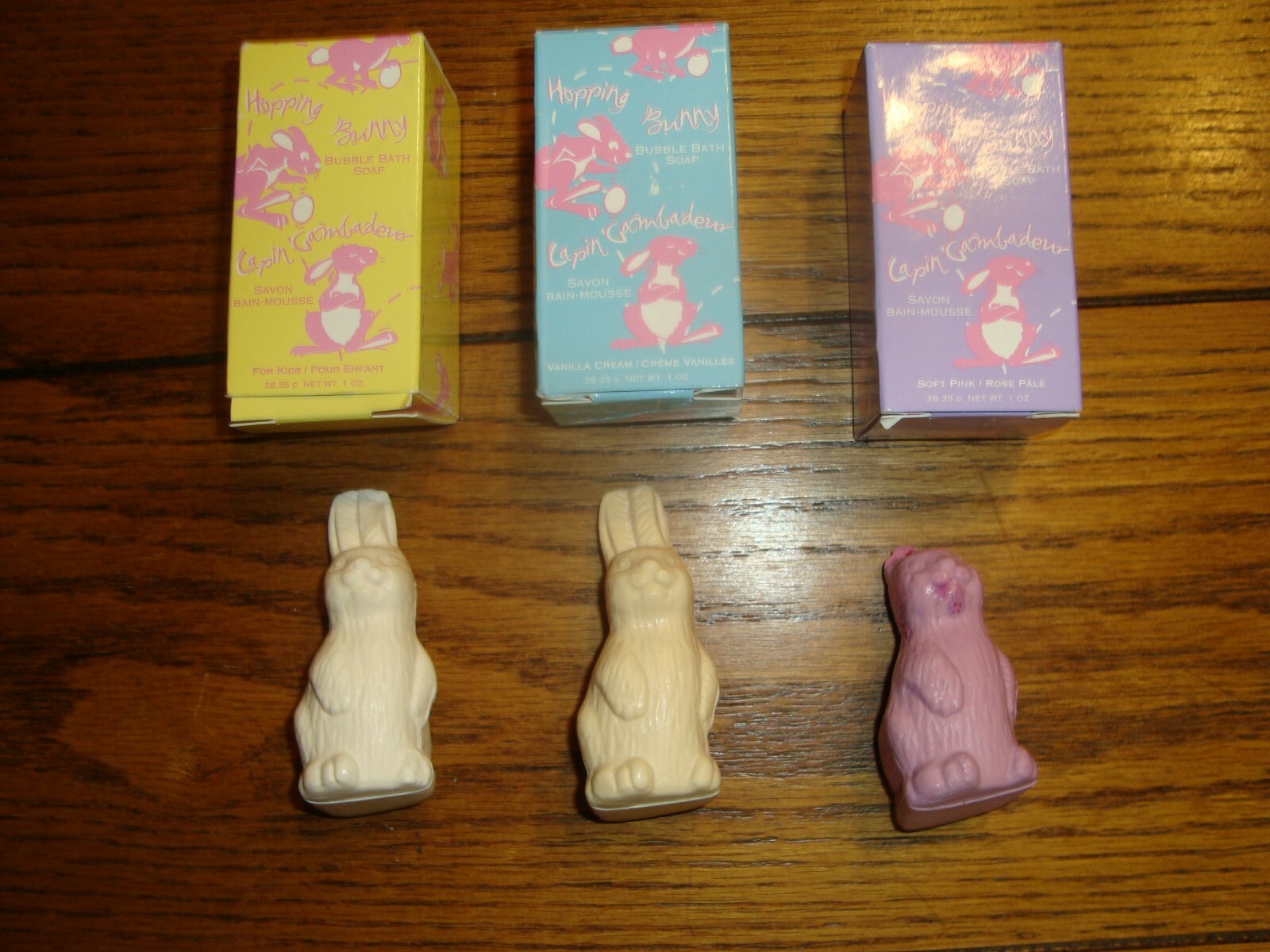 3 AVON HOPPING BUNNY BUBBLE BATH SOAP & BOXES – 2004