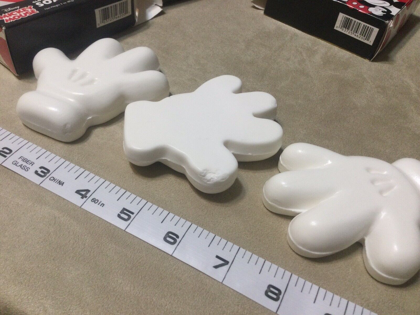 3 Boxed Fragrance Free Disney Mickey Mouse Glove Shaped Soap