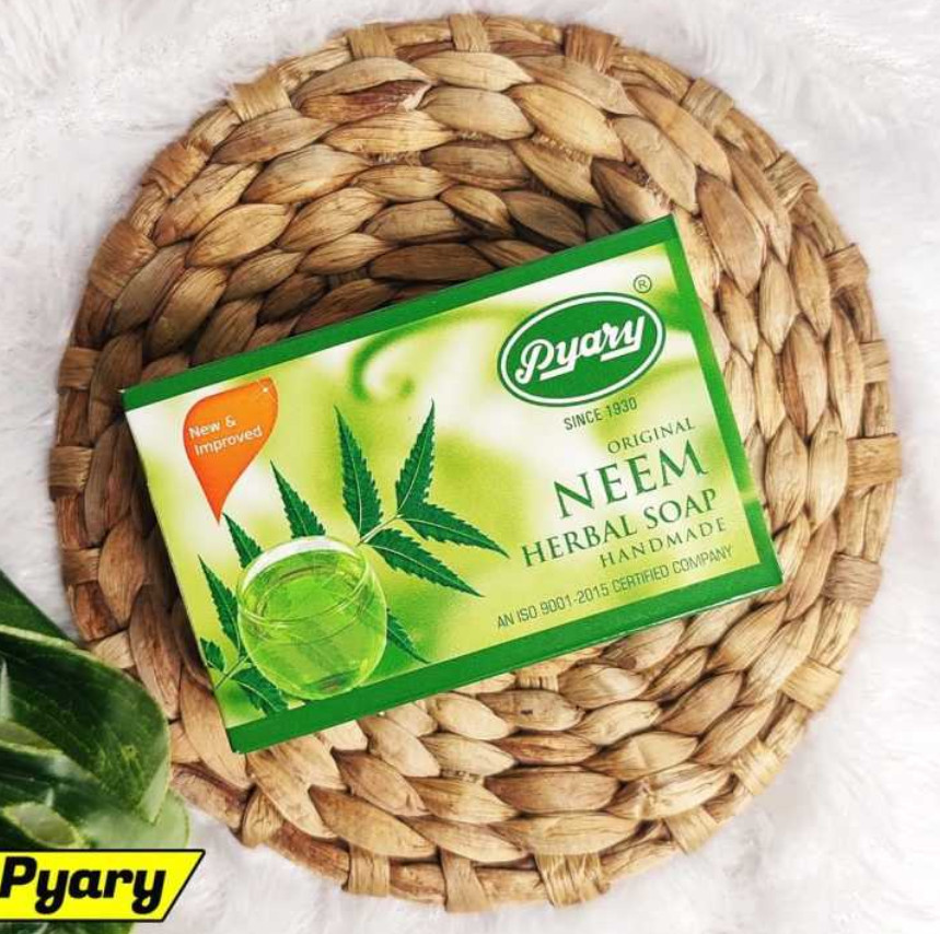 4 X Indian Pyary Neem Original Herbal Soap – 75g Hand Made ⭐FAST SHIPPING⭐