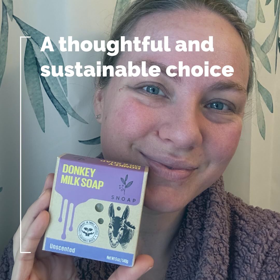 Unscented Soap Bar for Body & Face – Made with Donkey Milk, Natural and Organic