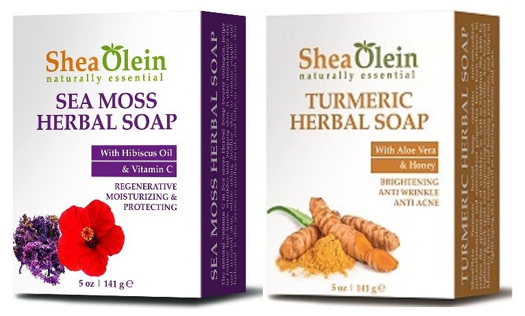 2 Pack – Shea Olein Herbal Soap -5oz Bars