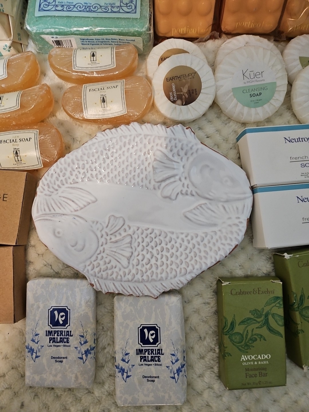 Luxury Soaps Lot Of 27 Variety Soaps & Mud Pie Soap Dish NEW
