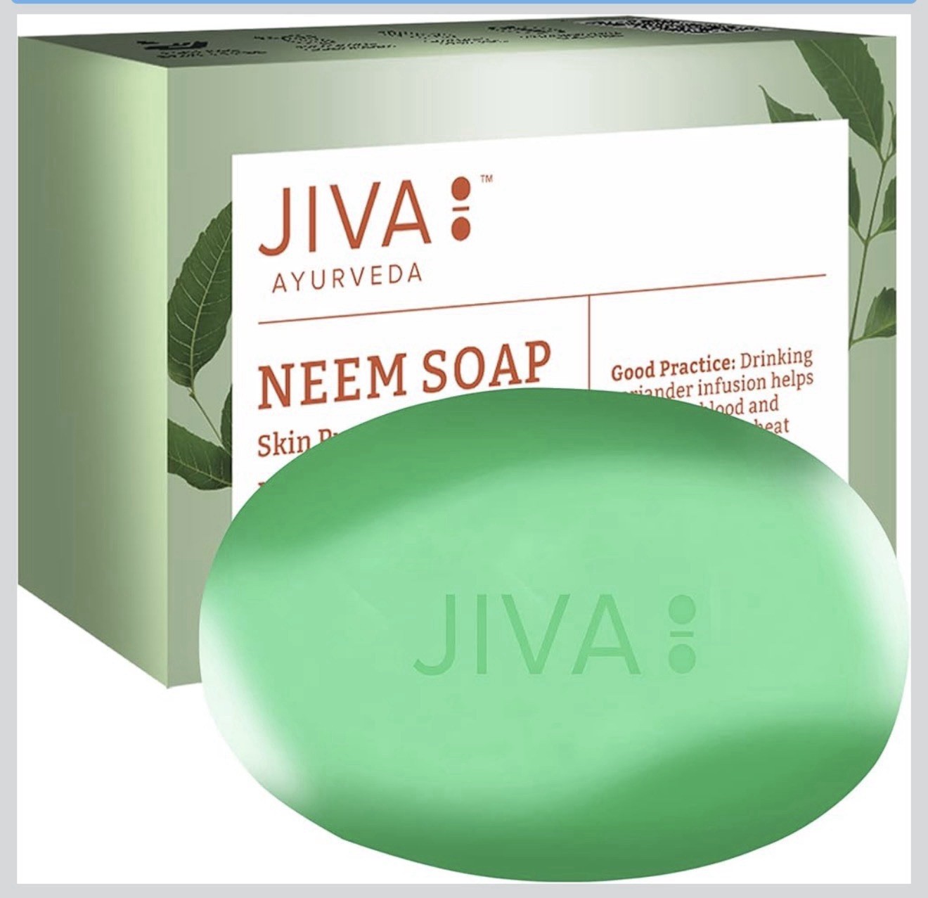 Jiva Ayurveda Neem Soap 100g Pack of 4 | Acne Care & Oil Control