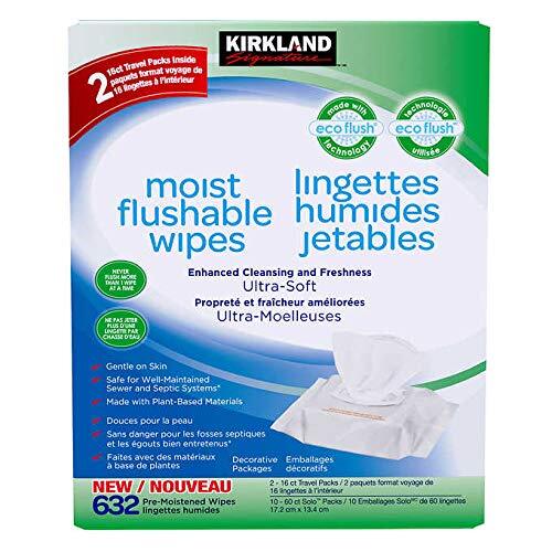 Kirkland Signature Kirkland signature moist flushable wipes 632 wipes, 632
