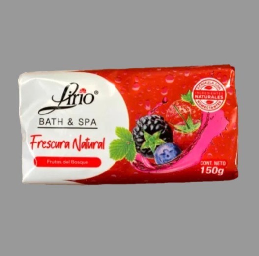 2Pk-Lirio Bath & Spa Frescura Natural Wild Berry Bar Soap 150g Mexican