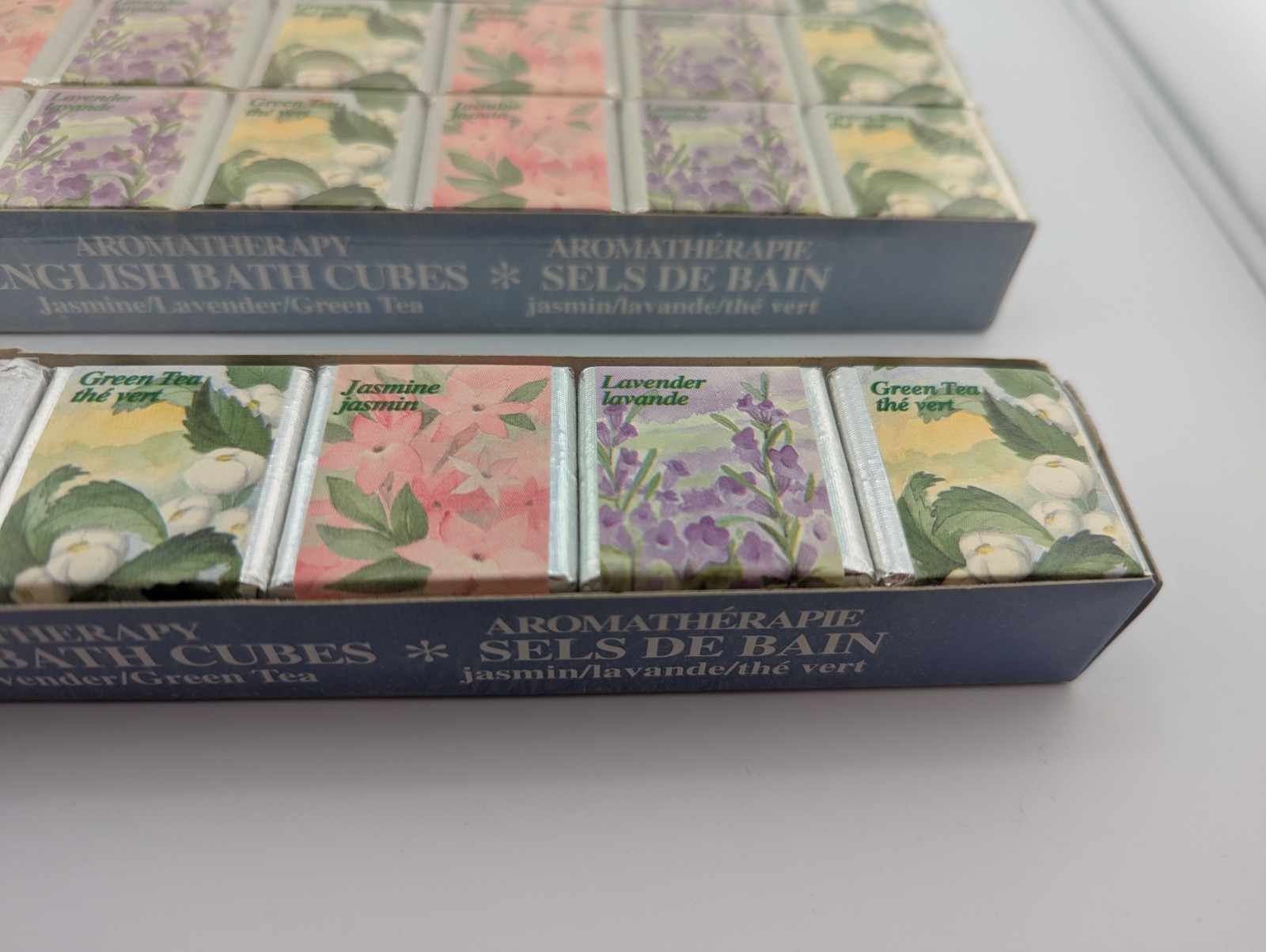 Vintage Aromatherapy English Bath 24 Cubes Jasmine Green Tea Lavender