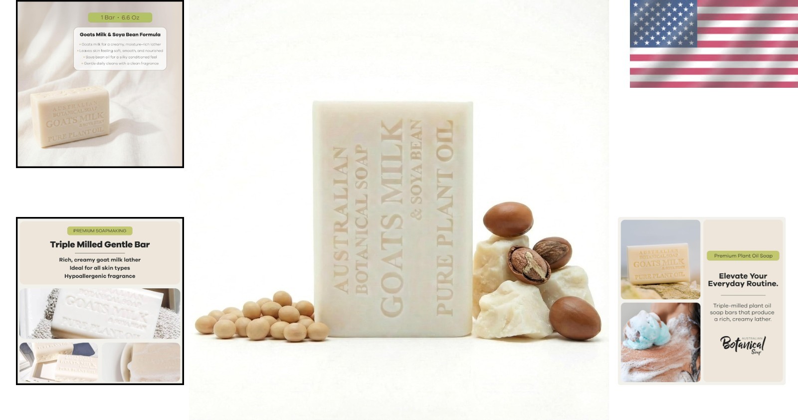 All-Natural Goat Milk & Shea Butter Body Soap 6.8oz – Perfect for Delicate Skin