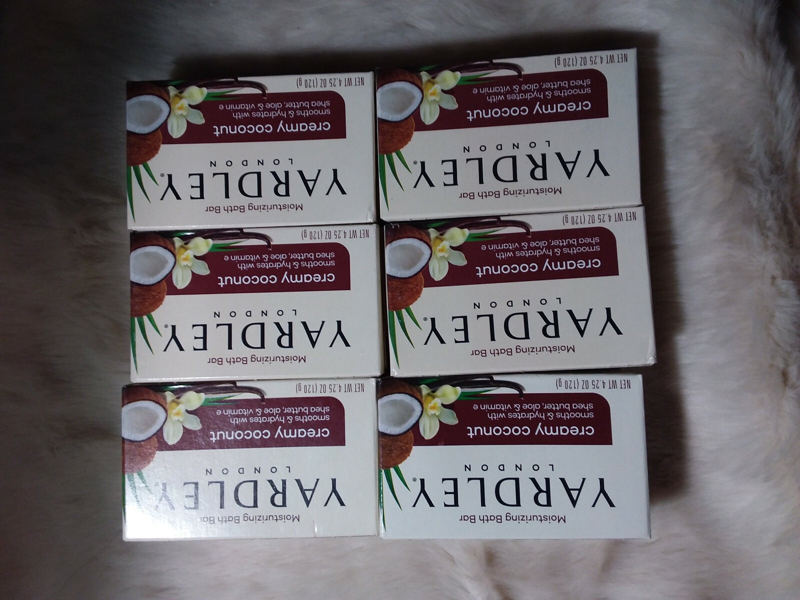 Yardley London Soap Creamy Coconut Moisturizing Bath Bar 6 bars 4.25oz/120g