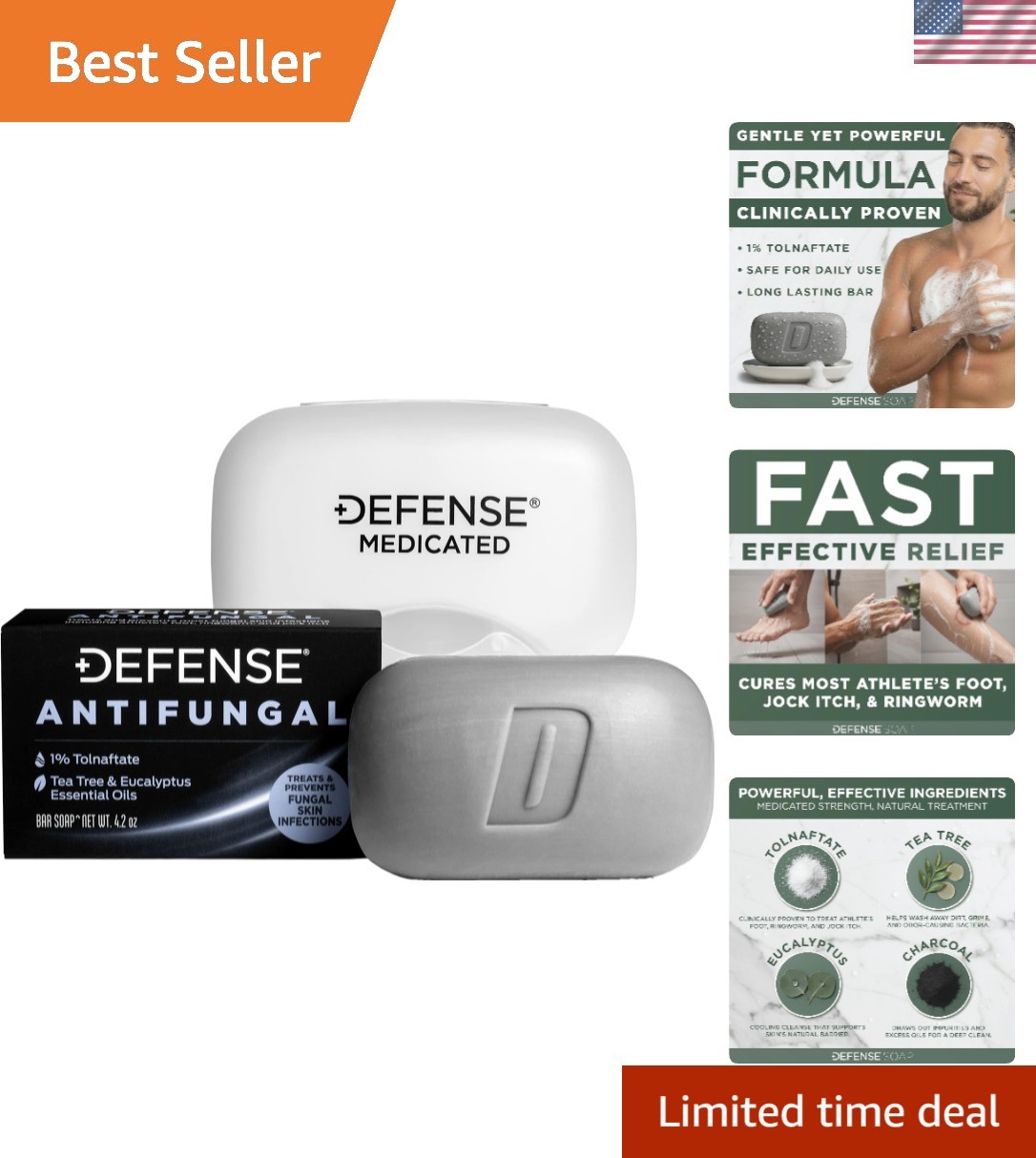 Eucalyptus & Tea Tree Antifungal Soap Bar – Jock Itch & Athlete’s Foot Relief