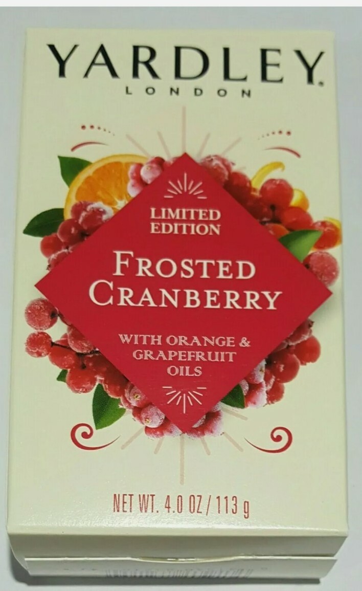🍒(3) Yardley of London Bar Lot FROSTED CRANBERRY Bath Soap 4 oz🍒