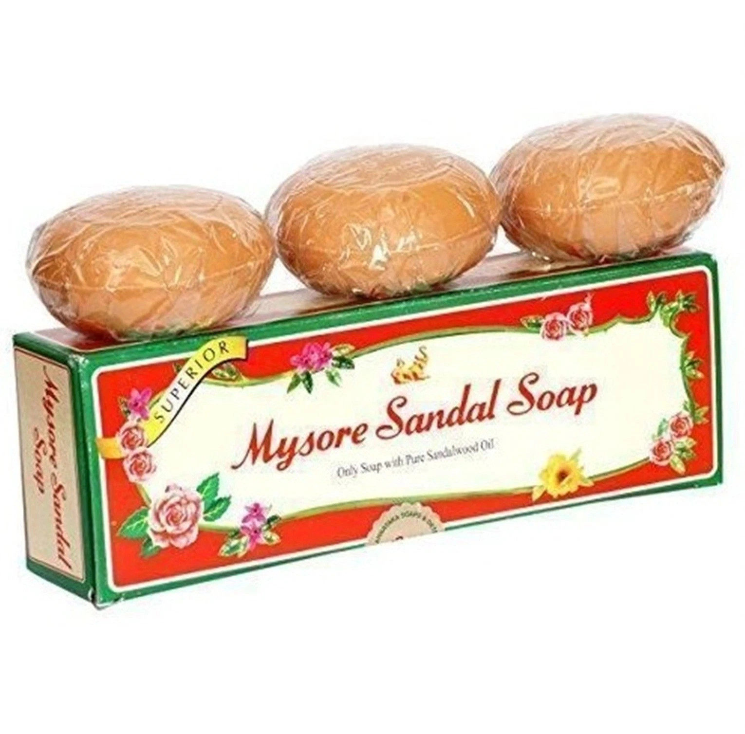 Mysore Sandal Soap 3x 150g Pack of 3 Each 150g India Natural Organic Bath Soap
