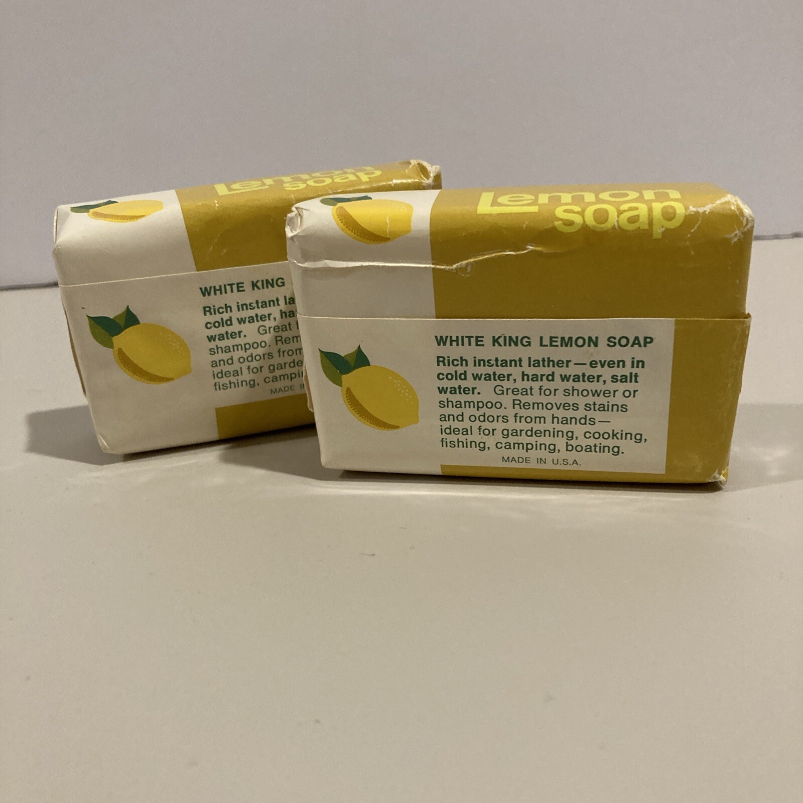 Vintage White King Lemon Bar Soap 3oz. Total Of 10 Bars. HC-2
