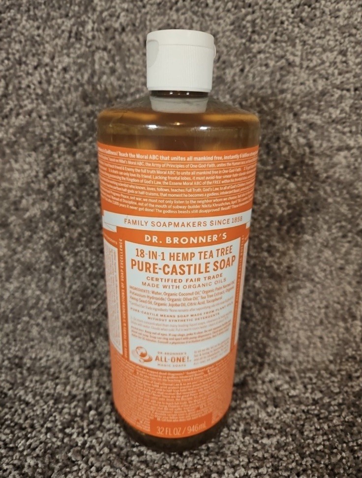 Dr Bronner’s 18-in-1 Hemp Tea Tree Pure-Castile Soap 32oz