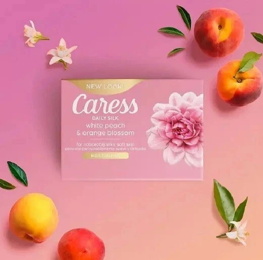 Caress Silkening Daily Beauty Bar, White Peach & Orange Blossom, 3.75 oz., 16ct