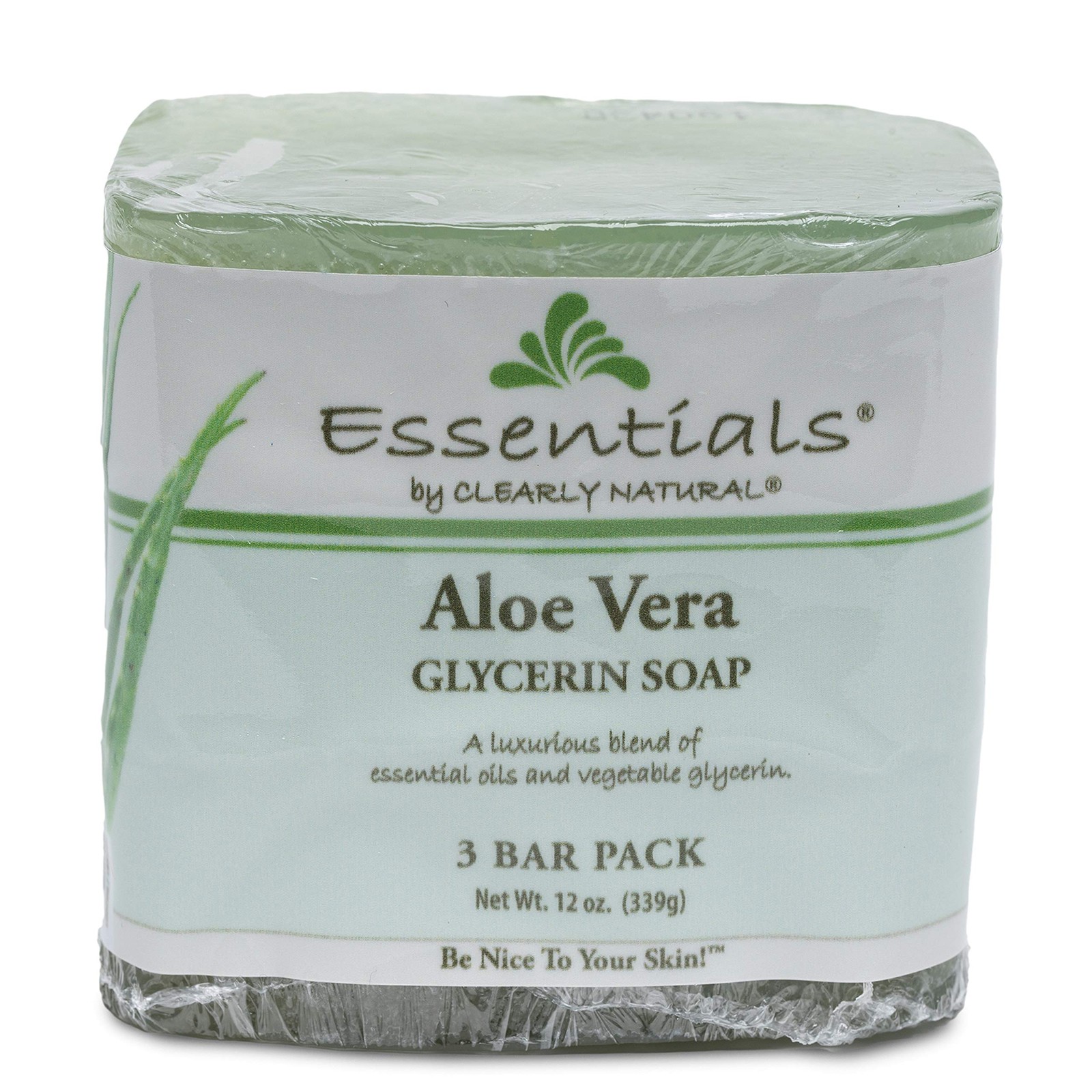 Aloe Vera Glycerin Soap Bar, 12 oz, 3 Count – Moisturizing & Gentle Cleanser