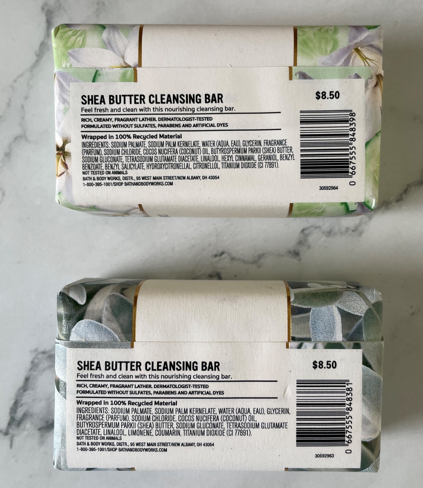 Bath & Body Works Cucumber Lily and White Tea Sage Shea Butter Bar Soap 5oz