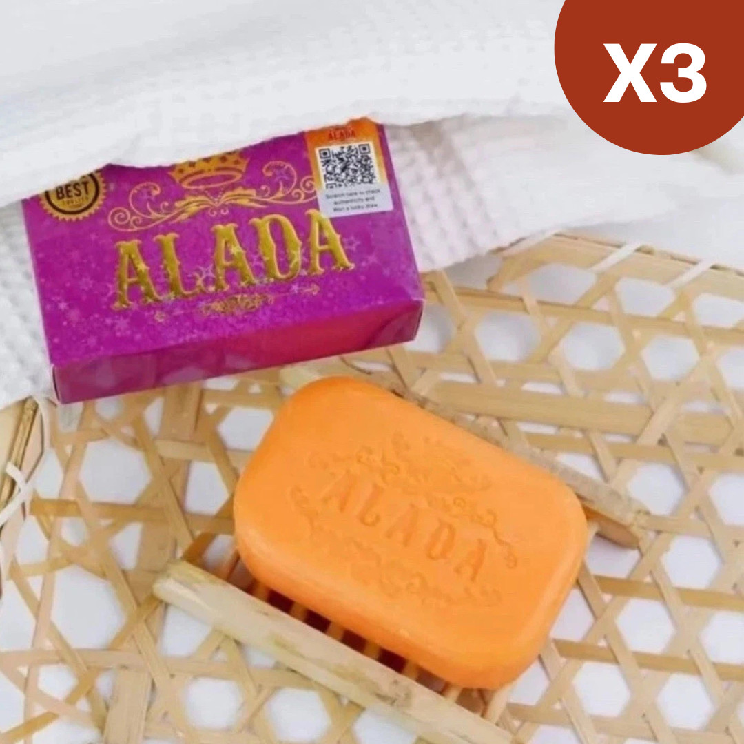 3X Alada Whitening Soap Naturally Brightening Natural Extract Face & Body 160g