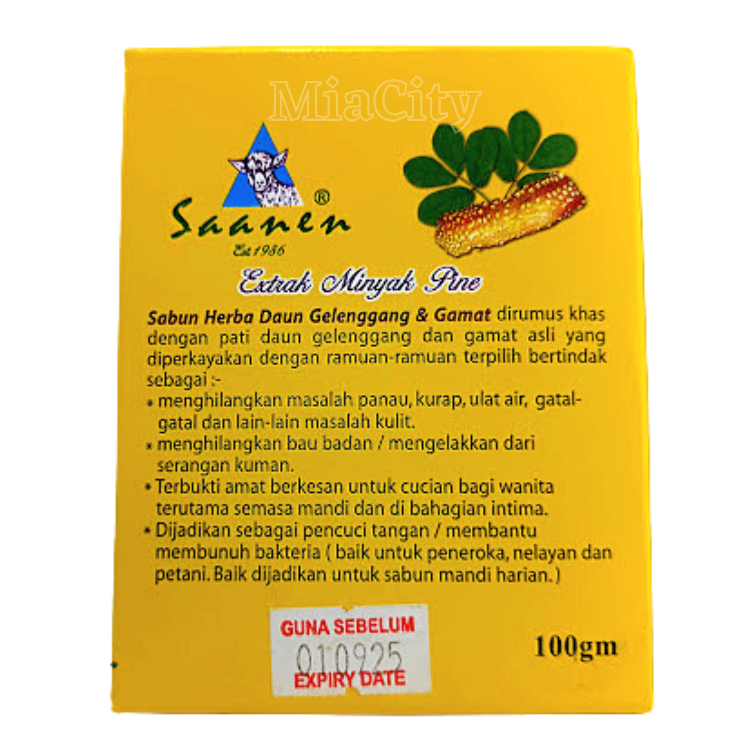 Gelenggang & Gamat Soap Natural Organic Herbs For Itchy Skin Dry Skin